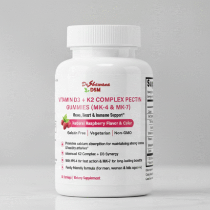 Vitamin D3 + K2 Complex Pectin Gummies bottle by Dr. Shawana DSM